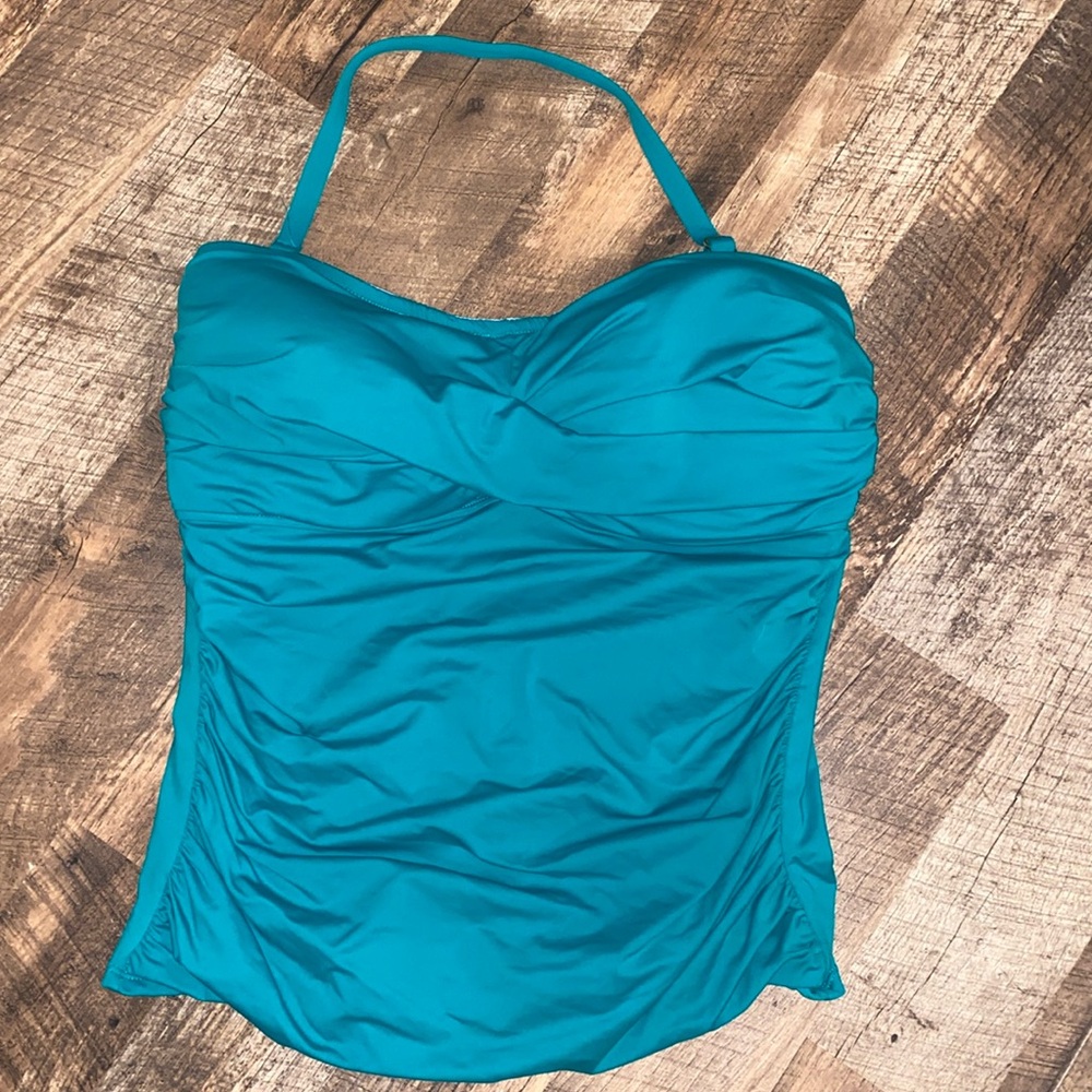 Reduced 11/13/24 for quick sale tankini top teal green with 1 adjustable strap